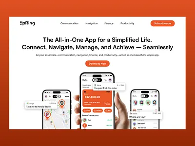 App Landing Page Hero Section app landing page landing page mobile app landing page saas website design ui design uiux design web design