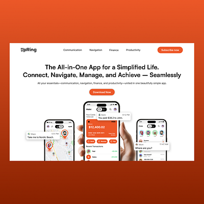 App Landing Page Hero Section app landing page landing page mobile app landing page saas website design ui design uiux design web design