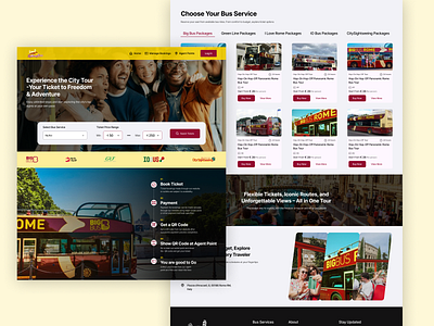 Bus service website product design uiux design user experience design ux ux design web design