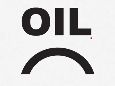 Oil Poster black design poster red social type