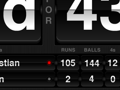 Scoreboard cricket ios iphone scoreboard ui