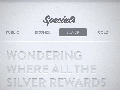 Specials! brandon grotesque coffee service css css3 html5 light noise sneak peek specials type typography