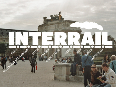 Interrail europe logo rail train typo typography