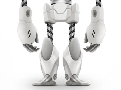 Robo 2 2d drawing foots hands metal plastic robot