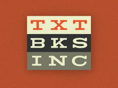 TXTBKS custom identity lettering logo