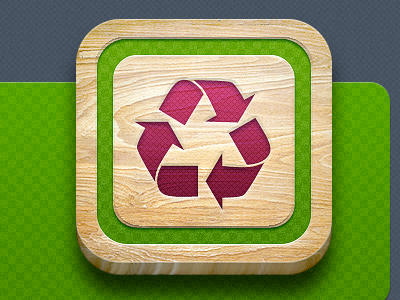 Iphone Icon green icon illustration texture wood