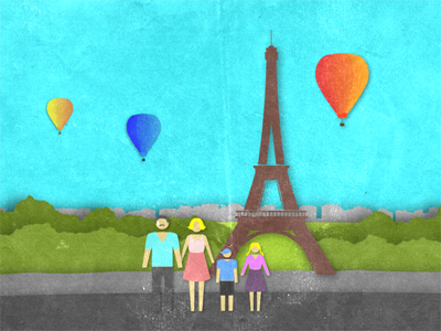 Paris cutout hot air balloon paris texture