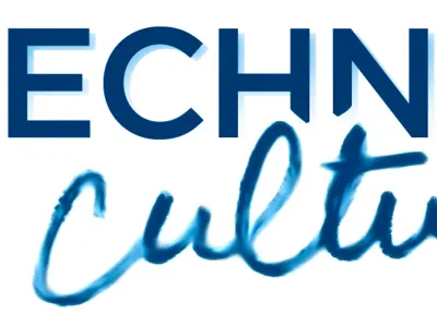 Technoculture blue culture handwriting techno