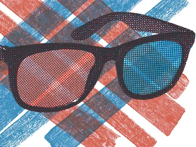 Twotone blue duotone red twotone