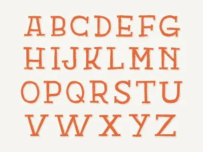 Slabby Babby alphabet hand lettered lettering typography