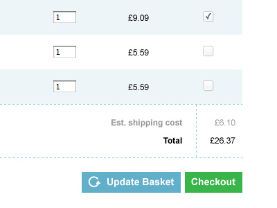 Updated Shopping Basket basket checkout icon icons online shop online store shop table uniform uniformjs