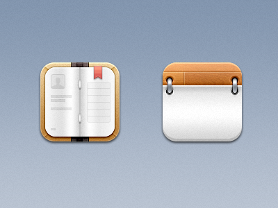 Contacts and Calendar icons iphone