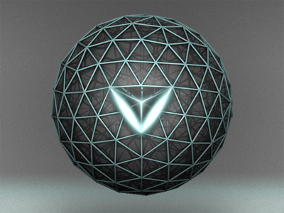 VY 3d dome geodesic icon logo truss