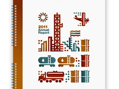 Annual Report Cover illustration vector