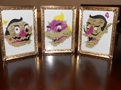 digital prints bowser coins frames gold turtle shells waluigi wario