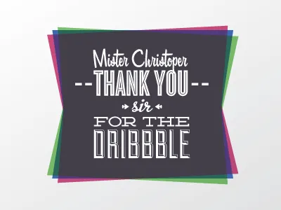 Everybody's doin' it! christopher paul russell pritchard thank you typography welcome