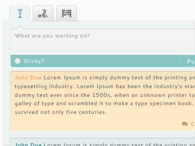Feeds, Billings and Budgets Tabs indent management posts sticky post tabs