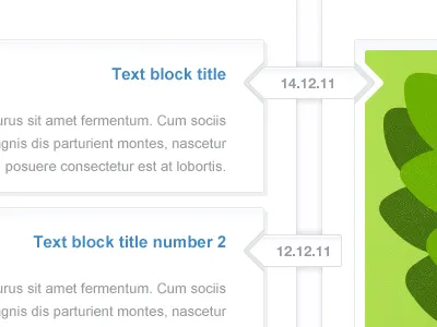 Text Block block blue green news post text timeline white