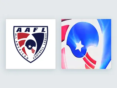 All American Football League american branding football helmet identity league logo shield sport stars and stripes united states of america