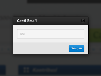 Rubah Email blue blur button email form helveticons lightbox ui wip