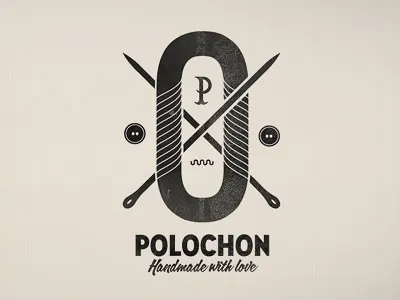 Polochon identity logo rubber stamp stamp