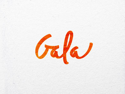 Gala brush calligraphy design gala lettering logo typography unused