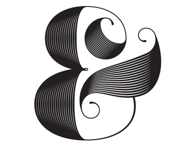 Ampersand ampersand black white type