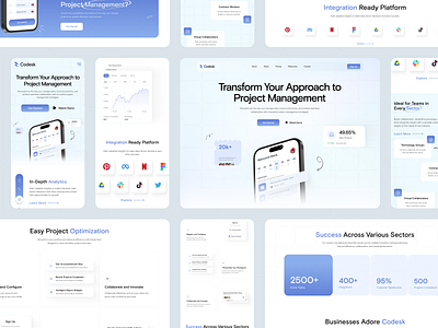 Codesk - Project Management CRM Platform artificial intelligence business client management crm crm landing page crm website design inspirations management modern ui productivity tools project management smart crm task management task manager ui uiux design user experience web web design workflow