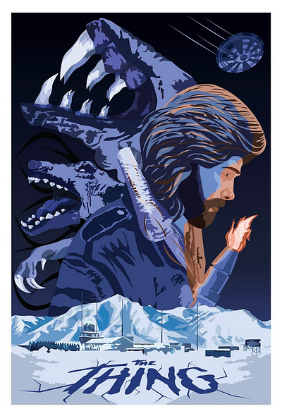 The Thing Poster adobe adobe illustrator graphic design illustration movie poster poster design the thing