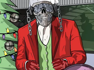 Megadeth Christmas Poster adobe adobe illustrator branding christmas graphic design illustration megadeth metal poster design