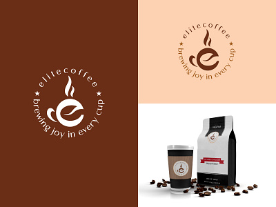 elite coffee logo design - branding, brand identity best coffee logo brand identity branding cafe cafe logo coffee bean coffee brand coffee branding coffee cup coffee logo coffee packaging coffee shop coffee shop branding coffee shop logo company identity drink elite coffee logo design restaurant branding