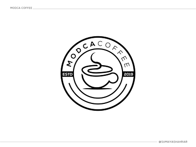 Logo Design for MODCA COFFEE brand identity branding circle logo creative logo graphic design icon identity logo logo design logofolio logomark minimalist logo modern logo unique logo