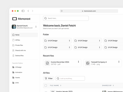 MEMONEST - CLOUD STORAGE clean design cloud cloud app cloud dashboard cloud management cloud storage clouds dashboard dashboard cloud design home dashboard minimalist dashboard overview dashboard ui website