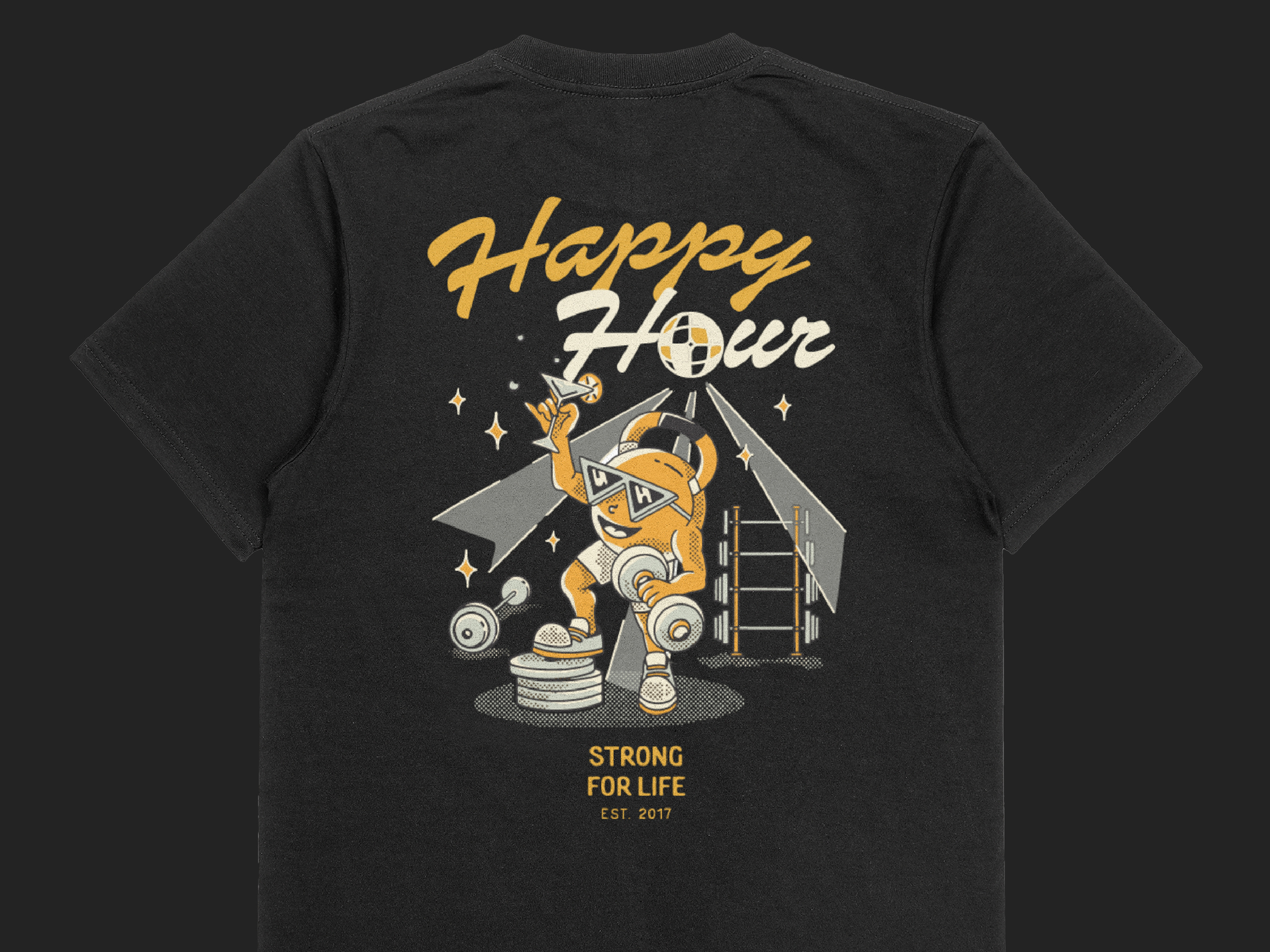 Example of Retro Mascot T Shirt Illustration