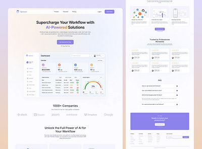 AI-Powered SaaS Landing Page Design ai website clean landing page kamrul maruf landing page landing page uiux project management saas landing page saas ui saas website ui design user interface visual design webdesign website design