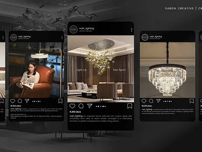 NOBL LIGHTING - Social Media Management branding graphic design motion graphics