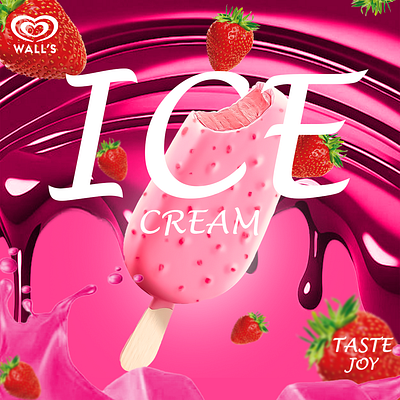 SCCIAL MEDIA POST OF ICE CREAM. design designs grahic designer graphic design photoshop social media