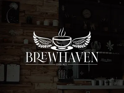 BrewHaven Logo Design brand design brand identity brand logo branding coffee logo logo logo design store logo