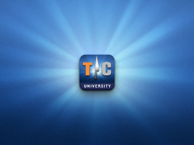 TCU App Icon app blue icon ios ipad mobile orange