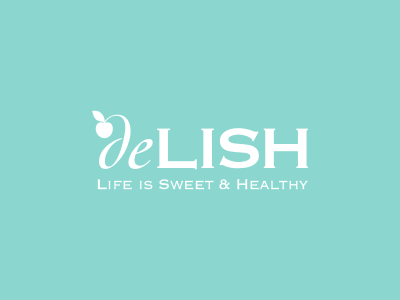 deLISH logo cherry logo sweets