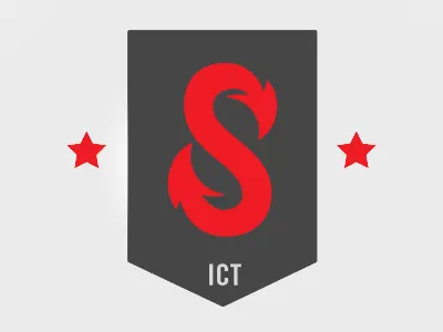 S anchor flag gray grey hooks ict initial red s shield star