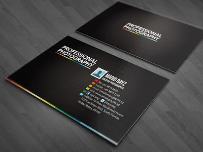 Professional Photography Business Card black card brand branding business business card camera card clean colorful business card colors corporate corporate business card creative business card landscape minimalism model modern name card photographer photographer business card photographer card portfolio card print ready professional professional card