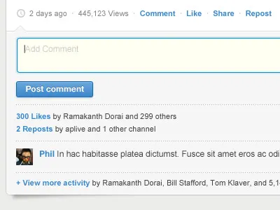 Comments comments livestream ui