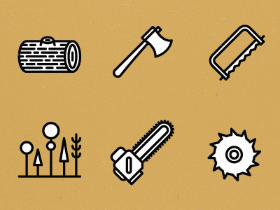 Wood Icons icons illustration