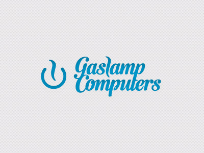 Gaslamp Computers Logo blue computer gaslamp logo power repair san diego tech