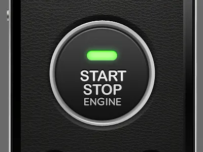 iPhone Car Starter Interface car illustration iphone ui