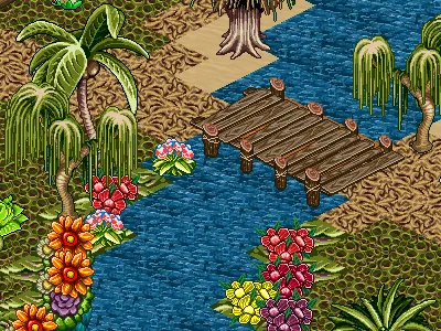 Jungle game isometric pixel art