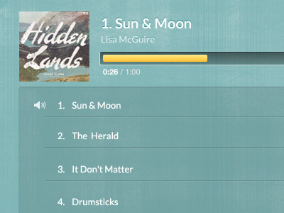 Hidden Audio Player audio player interface interface design ui design ux