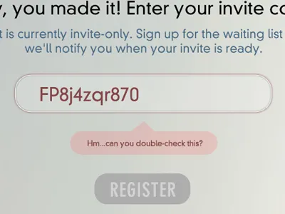 Invitation Page Error