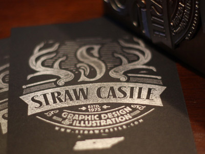 Strawcastle Stamp americana antlers art castle derrick derrick castle design drawing graphic design illustration nashville nashvillemafia stamp straw castle typography